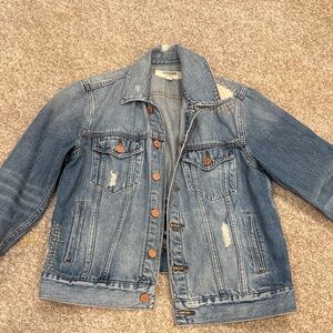 Blue Denim Jacket with Button Details